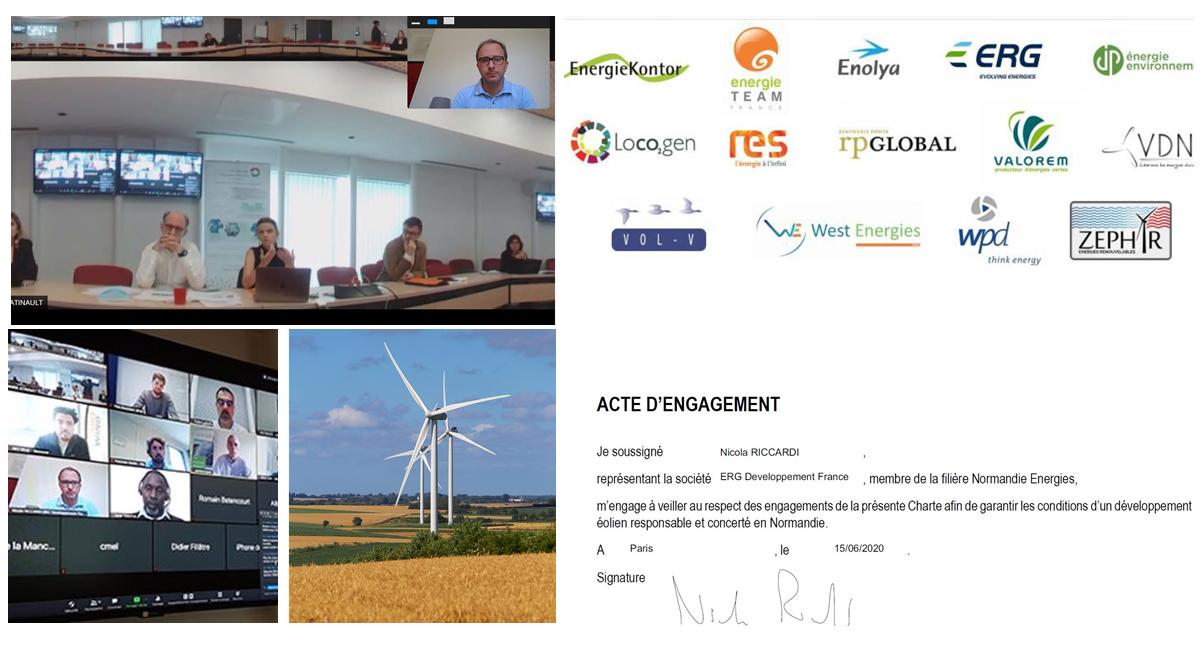 ERG adhère à Normandie Energies et devient signataire de sa Chartre du Cluster Eolien Terrestre